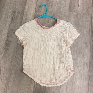 Free people XS ruffled t-shirt.